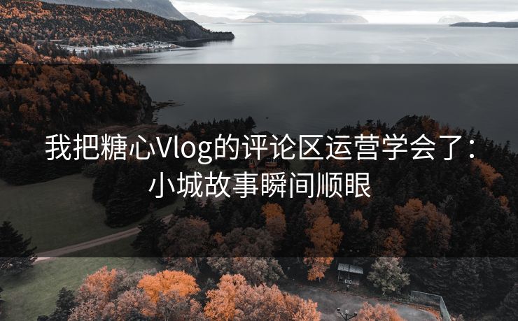 我把糖心Vlog的评论区运营学会了：小城故事瞬间顺眼