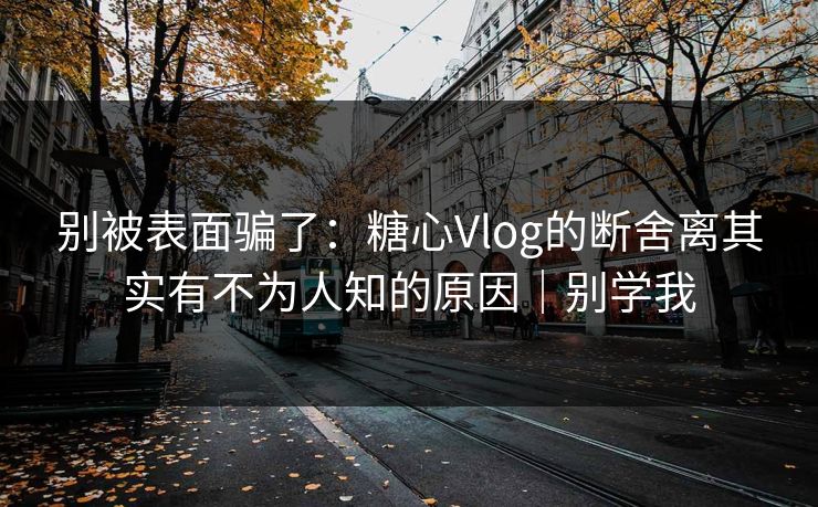 别被表面骗了：糖心Vlog的断舍离其实有不为人知的原因｜别学我