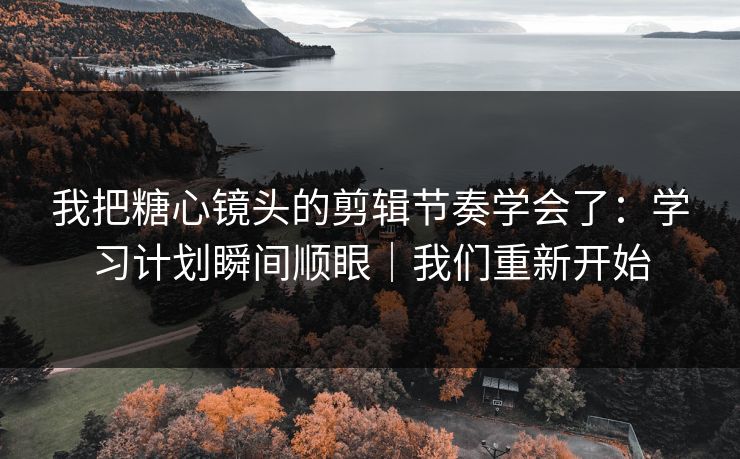 我把糖心镜头的剪辑节奏学会了:学习计划瞬间顺眼|我们重新开始 我把糖心镜头的剪辑节奏学会了:学习计划瞬间顺眼|我们重新开始